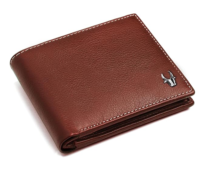 Men Textured Leather Two Fold Wallets.