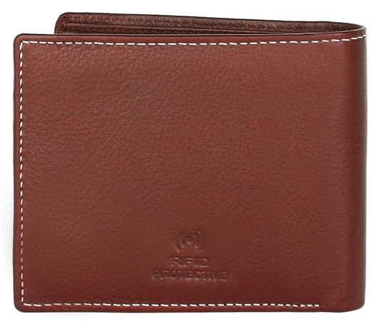 Men Textured Leather Two Fold Wallets.